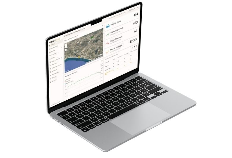 Através da SmartHive, os operadores podem acompanhar em tempo real a disponibilidade de vagas e otimizar a circulação.