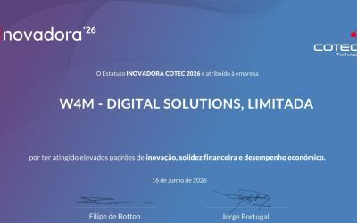 W4M Digital Solutions distinguida com o Estatuto INOVADORA COTEC 2026