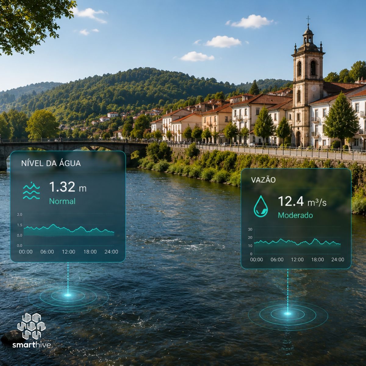 Sensor IoT para monitorização de níveis de água e prevenção de cheias com SmartHive