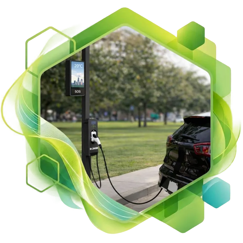 Poste inteligente SmartHive com carregador de veículos elétricos